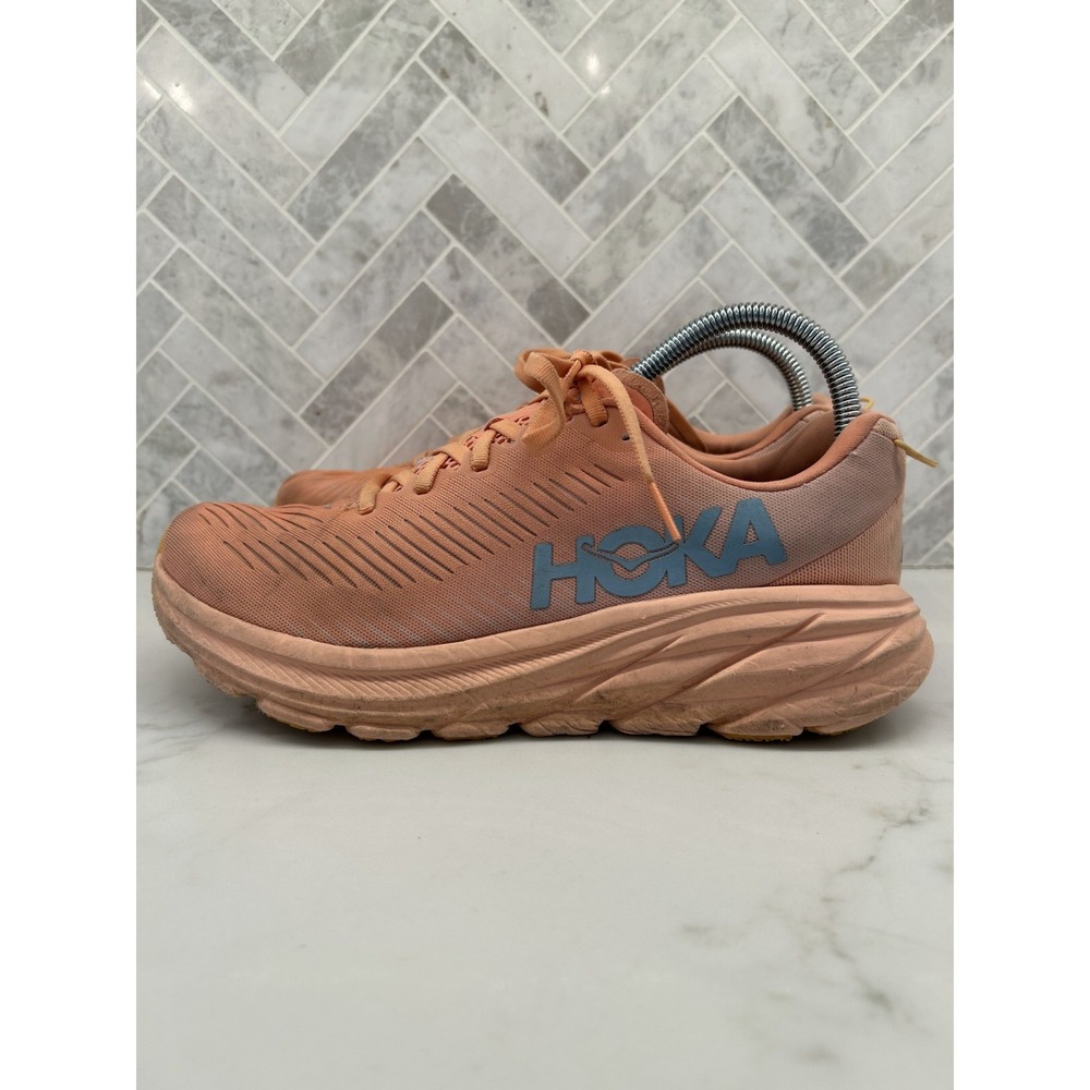 Hoka One One Rincon 3 Running Shoes Womens Size 8.5B 8.5 B Orange Sneakers